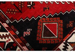 Tappeto Shiraz Geometrico Rosso Nero 175x253 Cm