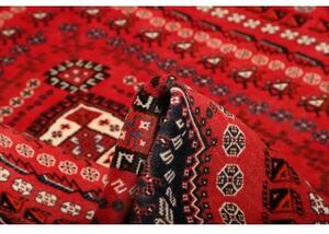 Tappeto Shiraz Geometrico Rosso Nero 177x280 Cm