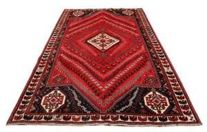 Tappeto Shiraz Geometrico Rosso Nero 177x280 Cm