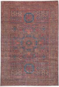 Tappeto Kairo Medaglione Rosso Mattone Blu Petrolio 197x292 Cm