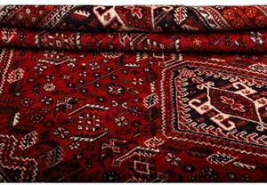 Tappeto Shiraz Stilizzato Rosso Scuro Nero 178x280 Cm