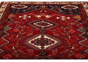 Tappeto Shiraz Geometrico Rosso Blu Scuro 182x279 Cm