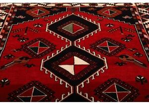 Tappeto Shiraz Geometrico Rosso Nero 175x253 Cm