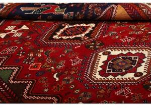 Tappeto Shiraz Geometrico Rosso Blu Scuro 182x279 Cm