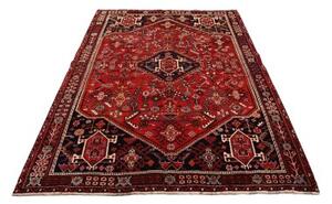 Tappeto Shiraz Stilizzato Rosso Blu Scuro 160x252 Cm
