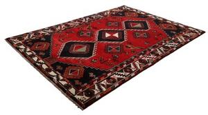 Tappeto Shiraz Geometrico Rosso Nero 175x253 Cm