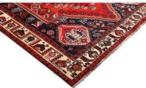Tappeto Shiraz Stilizzato Rosso Blu Scuro 165x277 Cm