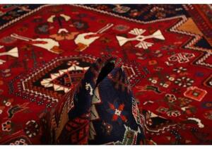 Tappeto Shiraz Geometrico Rosso Blu Scuro 182x279 Cm
