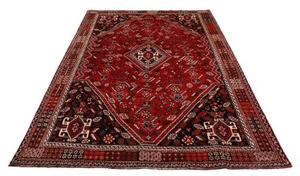 Tappeto Shiraz Stilizzato Rosso Scuro Nero 178x280 Cm