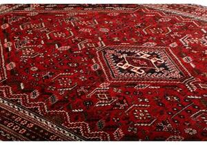 Tappeto Shiraz Stilizzato Rosso Scuro Nero 178x280 Cm