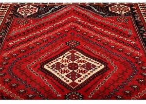 Tappeto Shiraz Geometrico Rosso Nero 177x280 Cm
