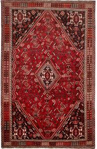 Tappeto Shiraz Stilizzato Rosso Scuro Nero 178x280 Cm