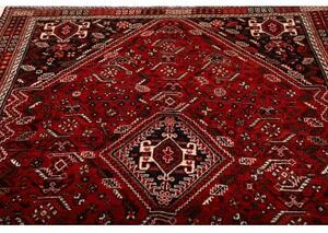 Tappeto Shiraz Stilizzato Rosso Scuro Nero 178x280 Cm
