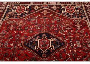 Tappeto Shiraz Stilizzato Rosso Blu Scuro 160x252 Cm