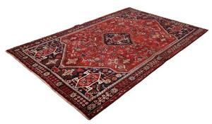 Tappeto Shiraz Stilizzato Rosso Blu Scuro 160x252 Cm