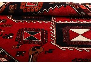 Tappeto Shiraz Geometrico Rosso Nero 175x253 Cm
