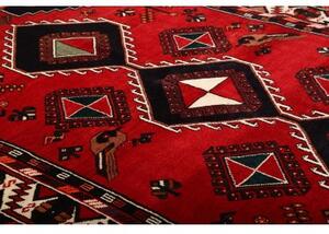 Tappeto Shiraz Geometrico Rosso Nero 175x253 Cm
