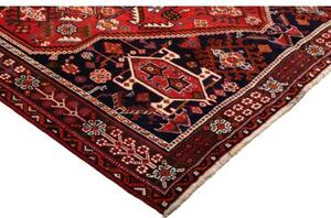 Tappeto Shiraz Stilizzato Rosso Blu Scuro 160x252 Cm