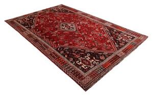 Tappeto Shiraz Stilizzato Rosso Scuro Nero 178x280 Cm