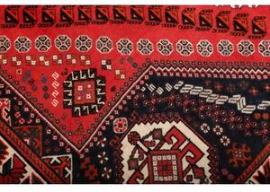 Tappeto Shiraz Geometrico Rosso Nero 177x280 Cm