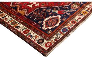 Tappeto Shiraz Geometrico Rosso Blu Scuro 182x279 Cm