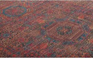 Tappeto Kairo Medaglione Rosso Mattone Blu Petrolio 197x292 Cm