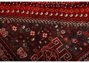 Tappeto Shiraz Stilizzato Rosso Scuro Blu Scuro 170x249 Cm