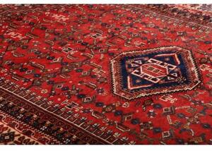 Tappeto Shiraz Stilizzato Rosso Ruggine Blu Scuro 160x260 Cm