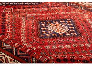 Tappeto Shiraz Stilizzato Rosso Mattone Blu Notte 170x280 Cm