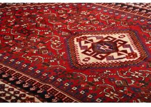 Tappeto Shiraz Stilizzato Rosso Scuro Nero 160x253 Cm