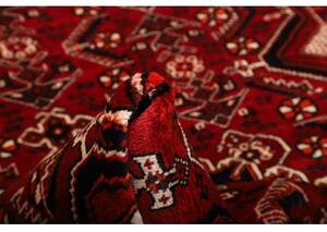 Tappeto Shiraz Stilizzato Rosso Scuro Nero 169x264 Cm