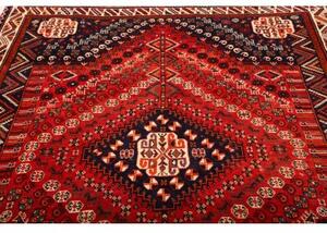 Tappeto Shiraz Stilizzato Rosso Mattone Blu Notte 170x280 Cm