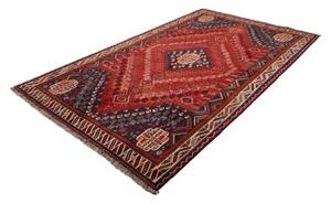 Tappeto Shiraz Stilizzato Rosso Mattone Blu Notte 170x280 Cm