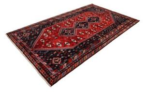 Tappeto Shiraz Stilizzato Rosso Blu Scuro 162x274 Cm