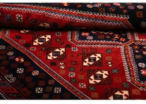 Tappeto Shiraz Stilizzato Rosso Blu Scuro 162x274 Cm