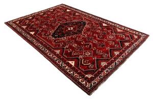 Tappeto Shiraz Stilizzato Rosso Scuro Nero 169x264 Cm
