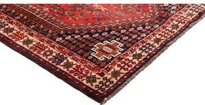 Tappeto Shiraz Stilizzato Rosso Ruggine Blu Scuro 160x260 Cm