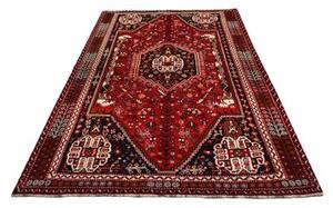 Tappeto Shiraz Stilizzato Rosso Scuro Nero 160x250 Cm