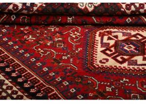 Tappeto Shiraz Stilizzato Rosso Scuro Nero 160x253 Cm