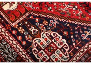 Tappeto Shiraz Stilizzato Rosso Scuro Nero 160x250 Cm