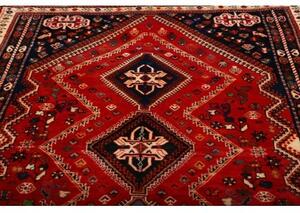 Tappeto Shiraz Geometrico Rosso Blu Scuro 170x262 Cm