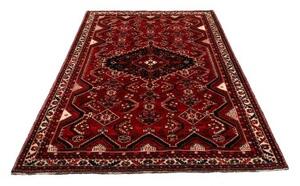 Tappeto Shiraz Stilizzato Rosso Scuro Nero 169x264 Cm