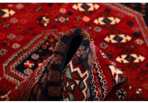 Tappeto Shiraz Stilizzato Rosso Blu Scuro 162x274 Cm