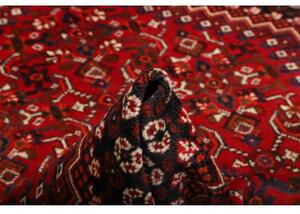 Tappeto Shiraz Stilizzato Rosso Scuro Nero 160x253 Cm