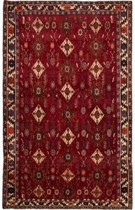 Tappeto Shiraz Geometrico Rosso Beige 158x258 Cm
