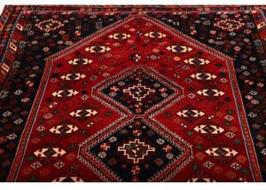 Tappeto Shiraz Stilizzato Rosso Blu Scuro 162x274 Cm