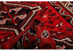 Tappeto Shiraz Stilizzato Rosso Mattone Nero 171x251 Cm