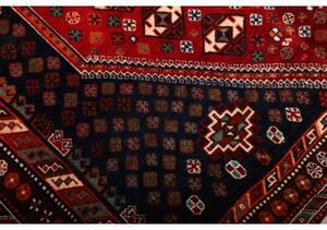 Tappeto Shiraz Stilizzato Rosso Blu Scuro 162x274 Cm