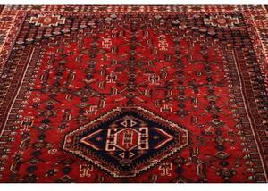 Tappeto Shiraz Stilizzato Rosso Ruggine Blu Scuro 160x260 Cm