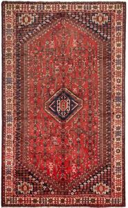 Tappeto Shiraz Stilizzato Rosso Ruggine Blu Scuro 160x260 Cm